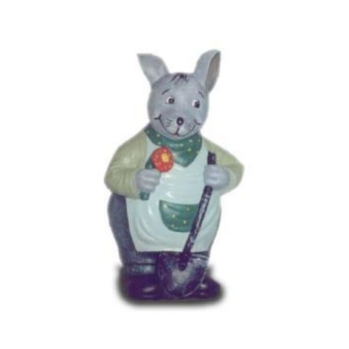 Hase als Gärtner lebensgroß Dekorationsfigur