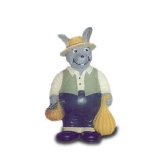 Hase als Einkäufer lebensgroß Dekorationsfigur