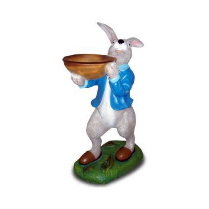 Osterhase mit Korb lebensgroß Dekorationsfigur