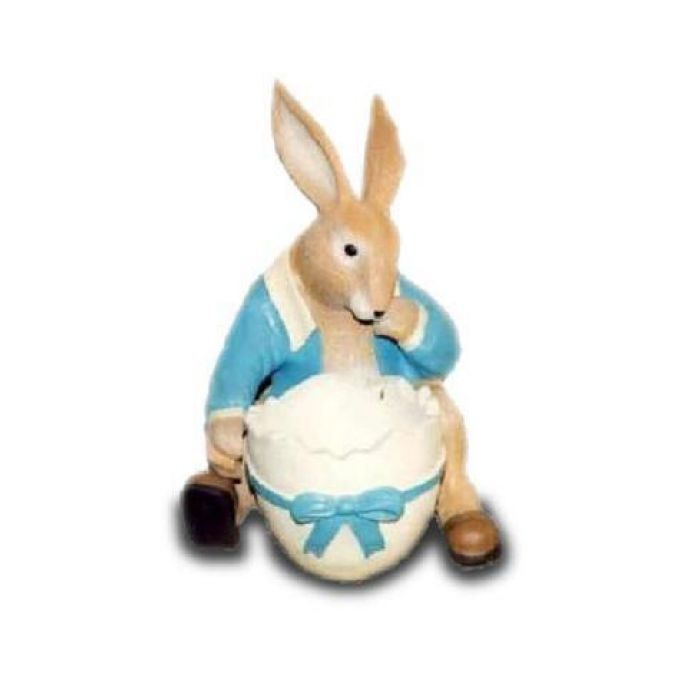 Osterhase mit Eierschale als Gefäß lebensgroß Dekorationsfigur