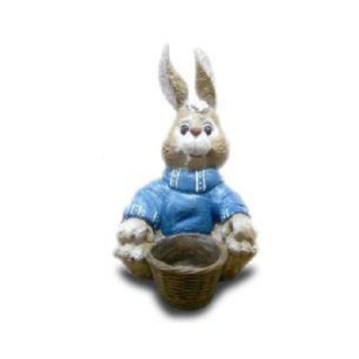 Hase mit Korb lebensgroß Dekorationsfigur