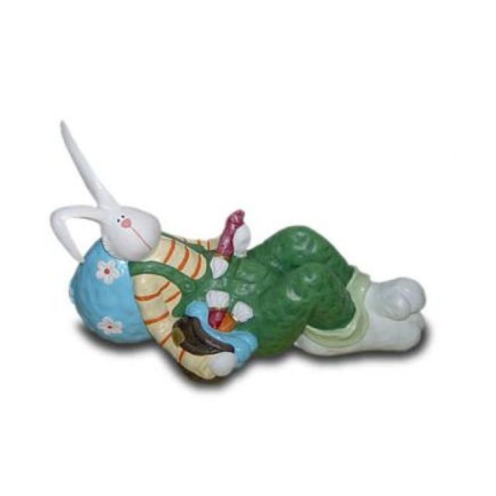 Osterhase liegend lebensgroß Dekorationsfigur