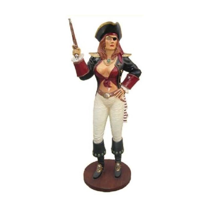 Piratenlady mit Pistole lebensgroß Deko- & Werbefigur