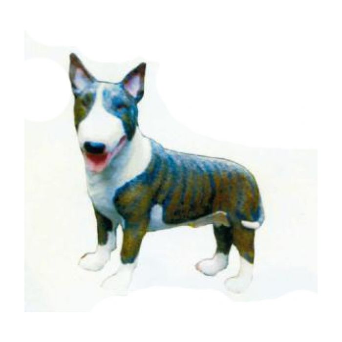 Kampfhund Bullterrier lebensgroß Dekorationsfigur