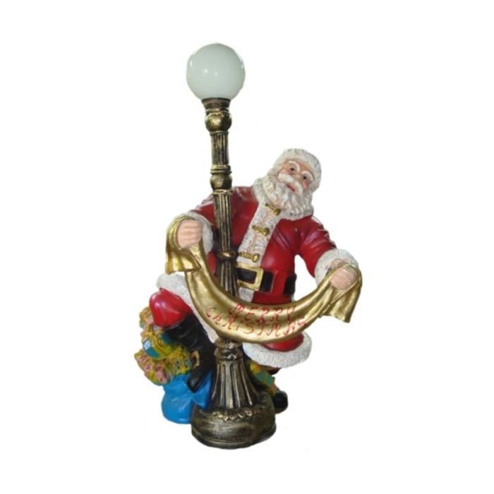 Weihnachtsmann an Lampe, elektrisch beleuchtet verkleinert Dekorationsfigur, Beleuchtung