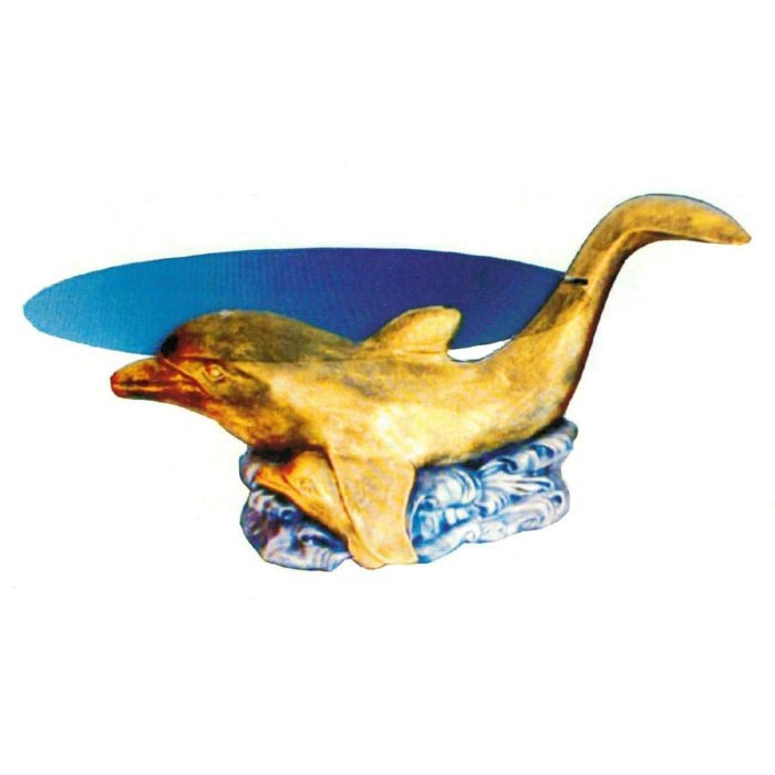 Glastisch mit Delfin lebensgroß Tisch
