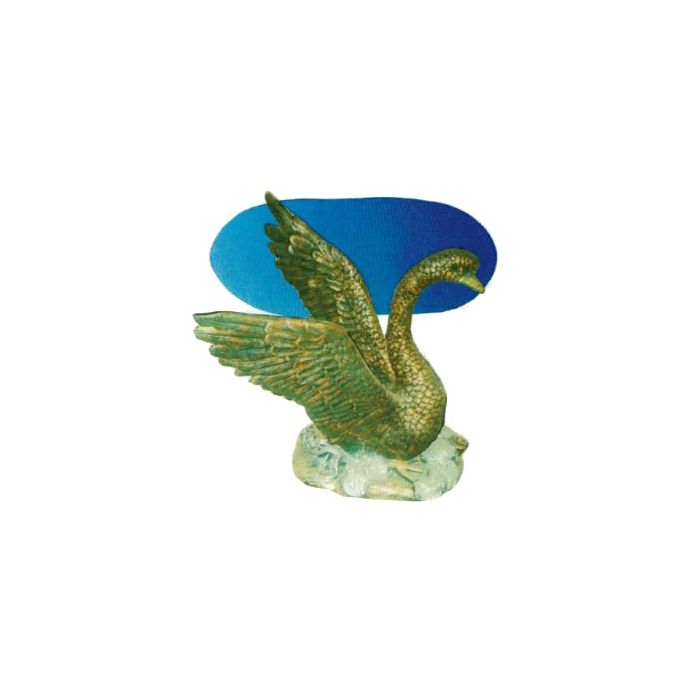 Glastisch mit goldenem Schwan lebensgroß Tisch