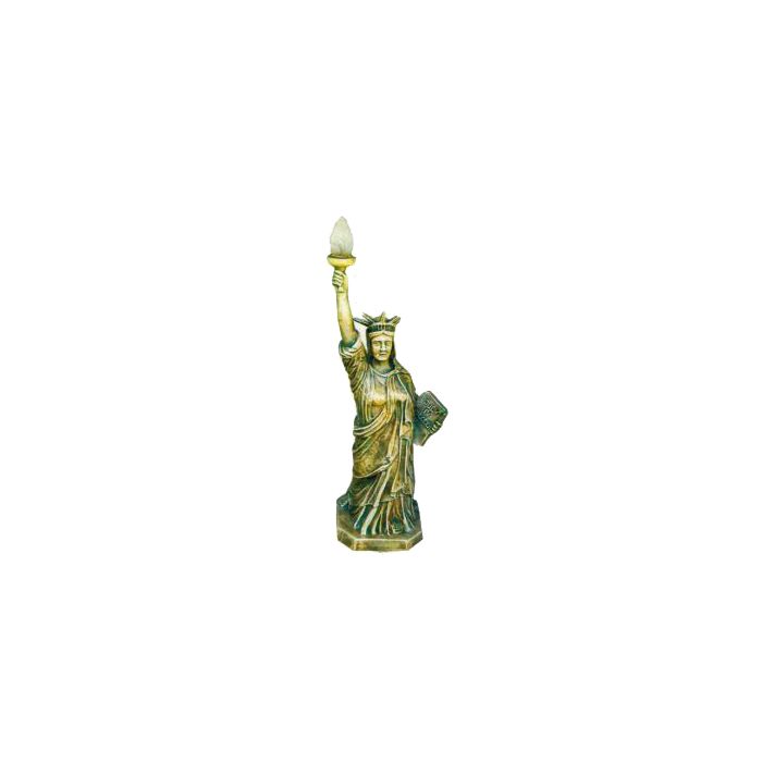 Freiheitsstatue bronze gold mit Lampe mittel-groß verkleinert Beleuchtung