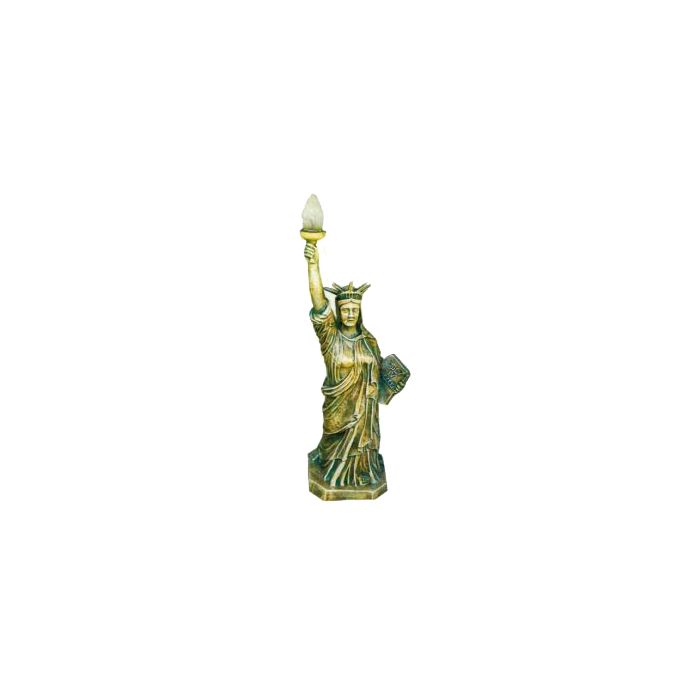Freiheitsstatue bronze gold mit Lampe mittel verkleinert Beleuchtung