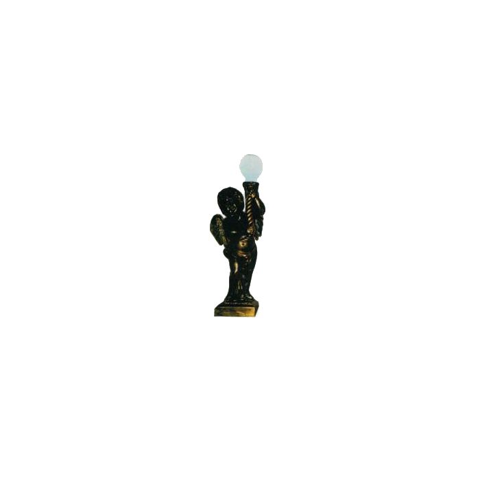 goldener Engel mit Fackel als Lampe verkleinert Beleuchtung
