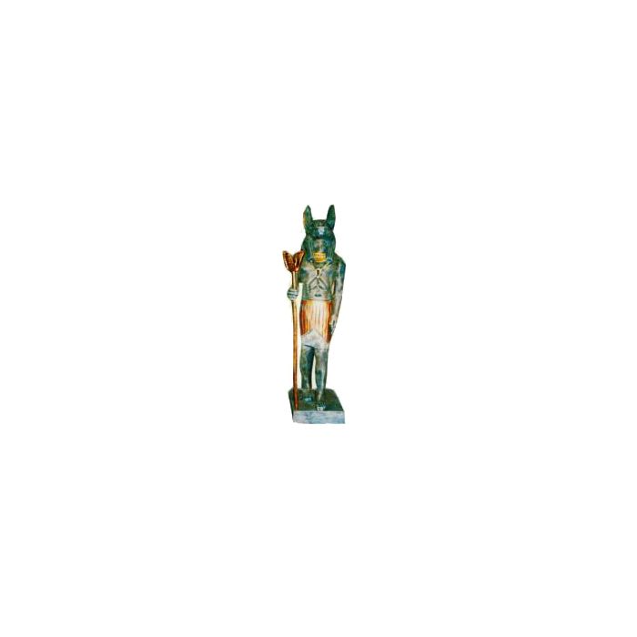 stehender Ägypter Metalloptik verkleinert Dekorationsfigur