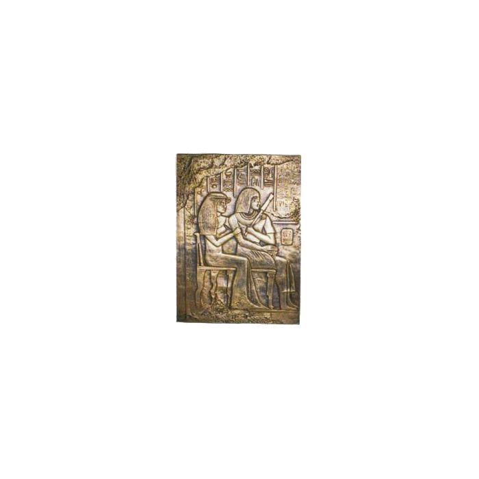 goldene Wandtafel mit Ägyptern lebensgroß Diverse Dekoelemente