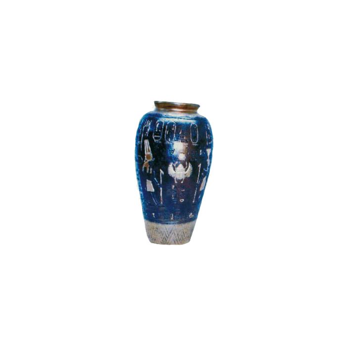 ägyptische Vase blau lebensgroß Dekorationsfigur, Aufbewahrung