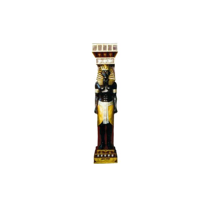 große ägyptische Säule mit Pharao lebensgroß Säule