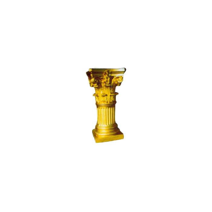 goldene Säule mit Schneckenkapitell lebensgroß Säule