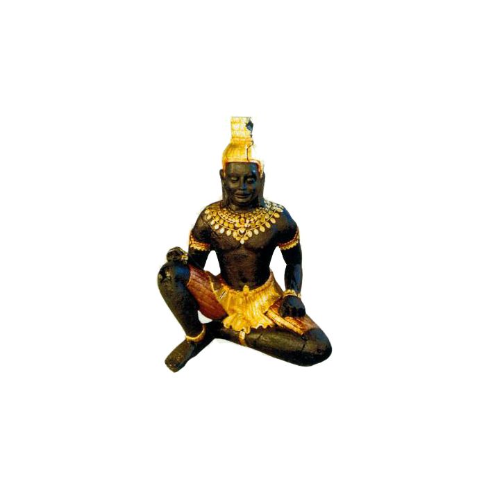 Mayafigur groß mit Goldbemalung lebensgroß Dekorationsfigur