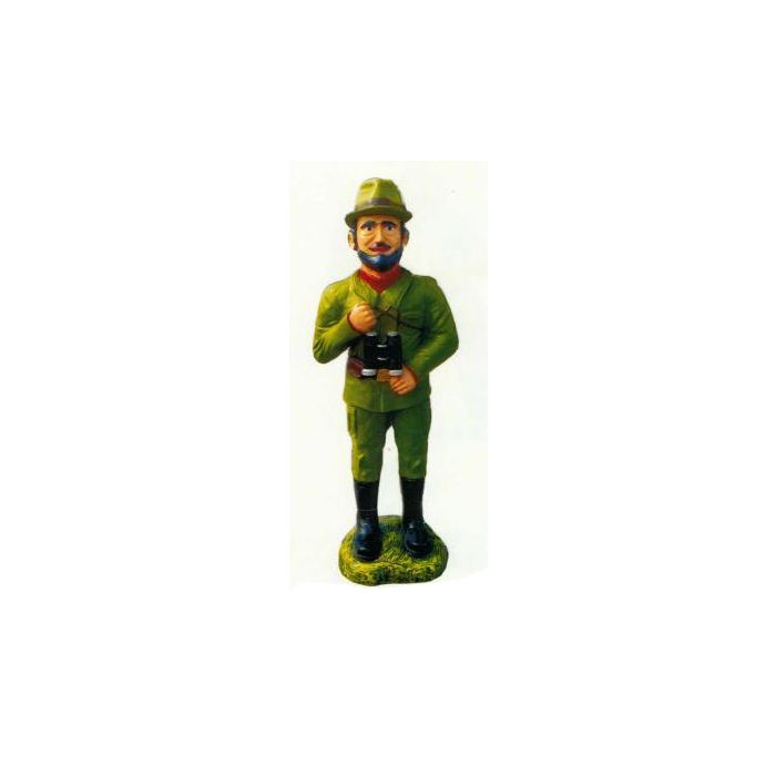 grüner Förster mit Fernglas verkleinert Dekorationsfigur