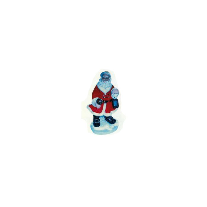 stehender Weihnachtsmann mit Laterne klein verkleinert Dekorationsfigur