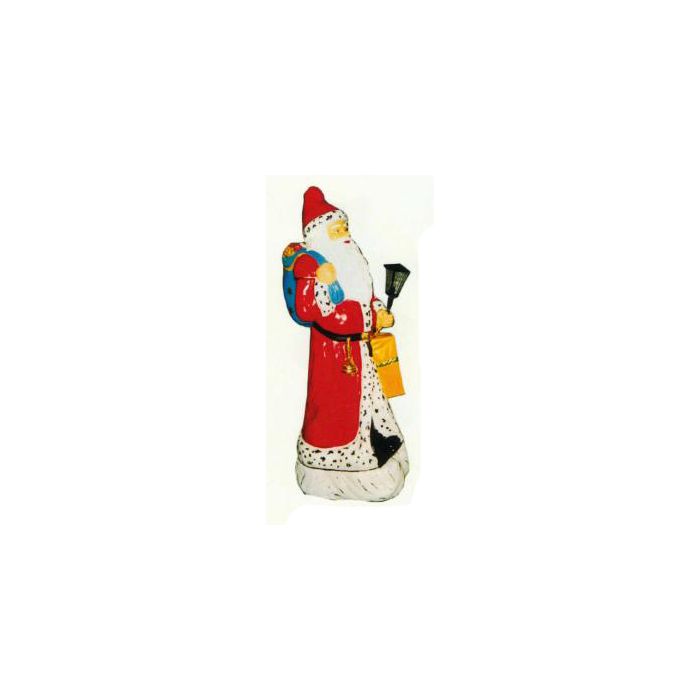 Weihnachtsmann groß mit Laterne und Geschenksack lebensgroß Dekorationsfigur