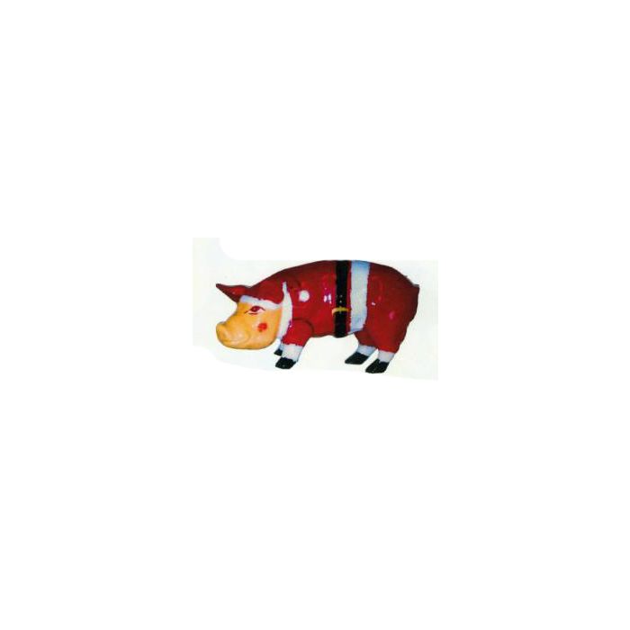 Schwein verkleidet als Weihnachtsmann verkleinert Dekorationsfigur