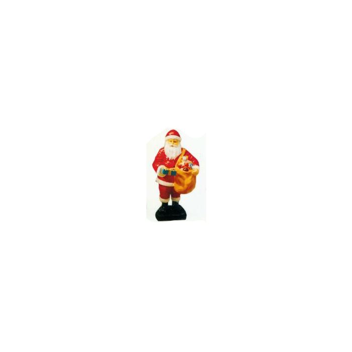 kleiner Weihnachtsmann mit Sack voller Geschenken verkleinert Dekorationsfigur