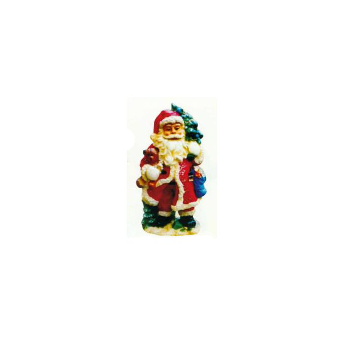 Weihnachtsmann mit Teddy unter dem Arm verkleinert Dekorationsfigur