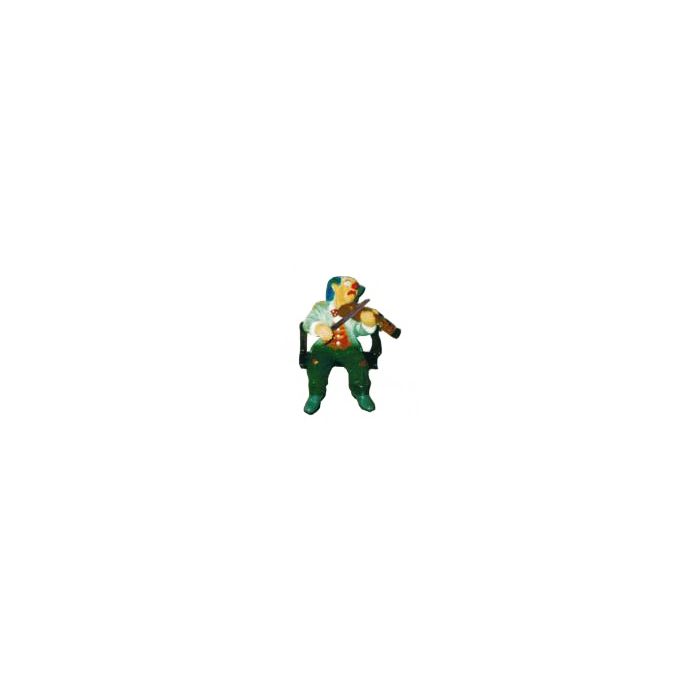sitzender Clown mit Geige klein verkleinert Dekorationsfigur