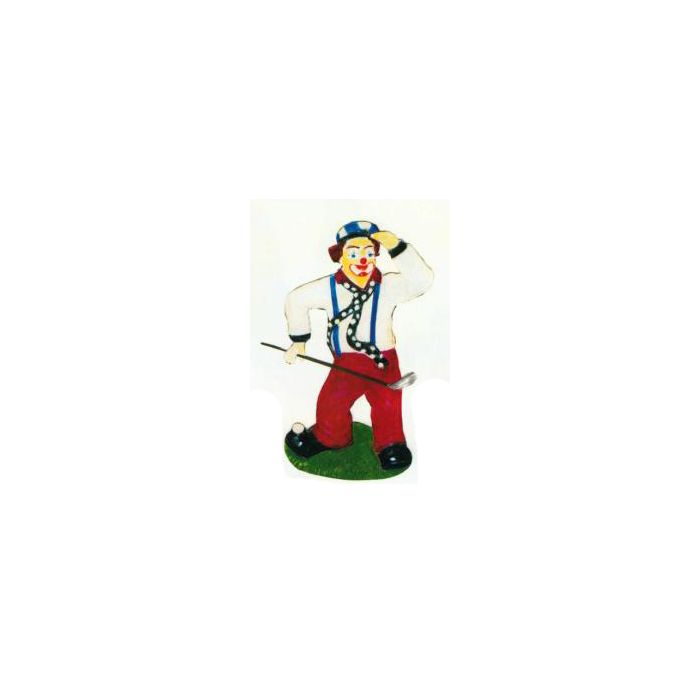 Golfer als Clown klein verkleinert Dekorationsfigur