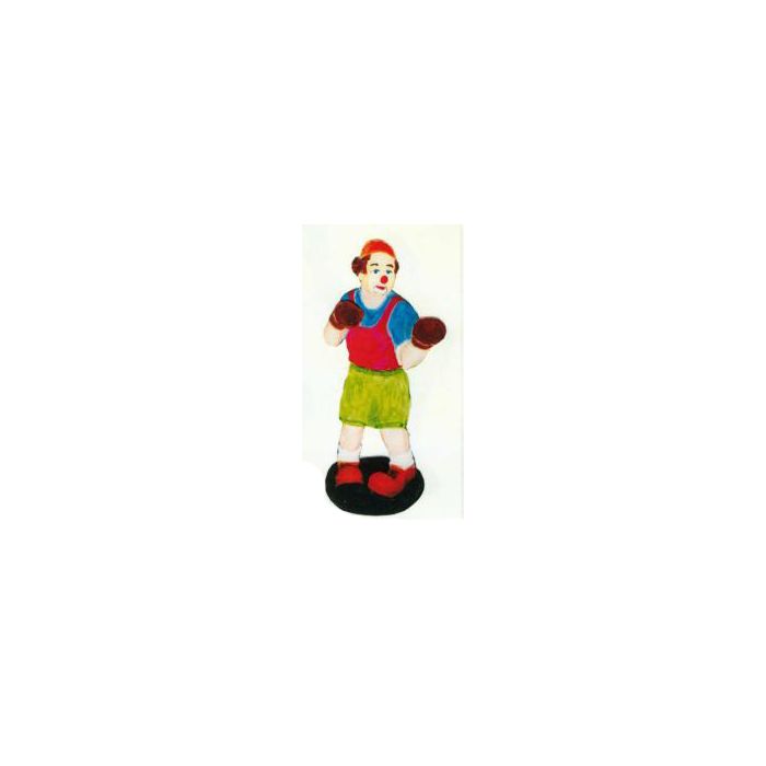 Boxer als Clown verkleinert Dekorationsfigur