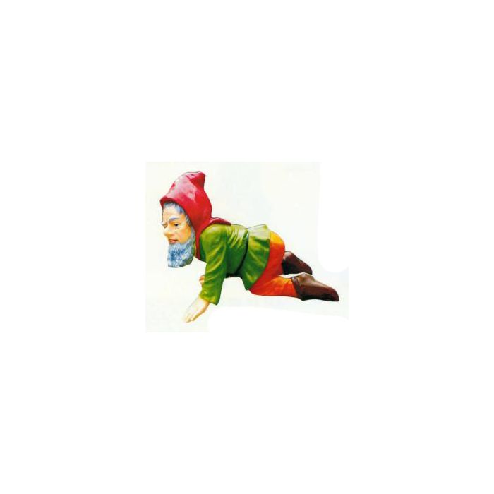 krabbelnder Zwerg lebensgroß Dekorationsfigur