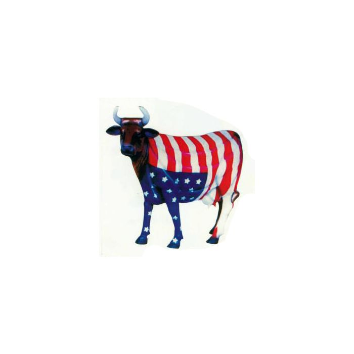 große Designerkuh mit Amerikaflagge lebensgroß Deko- & Werbefigur
