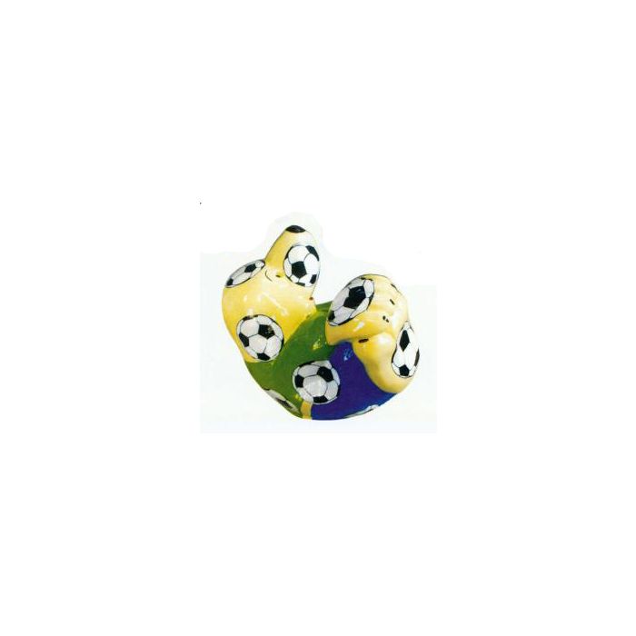 lustiges Fußballmaskottchen verkleinert Dekorationsfigur