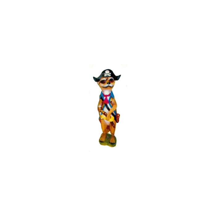 kleines Erdmännchen als Pirat lebensgroß Dekorationsfigur