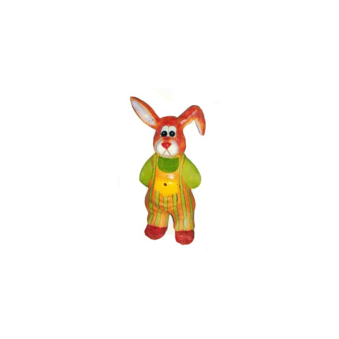 hübscher Osterhase in Latzhose vergrößert Dekorationsfigur