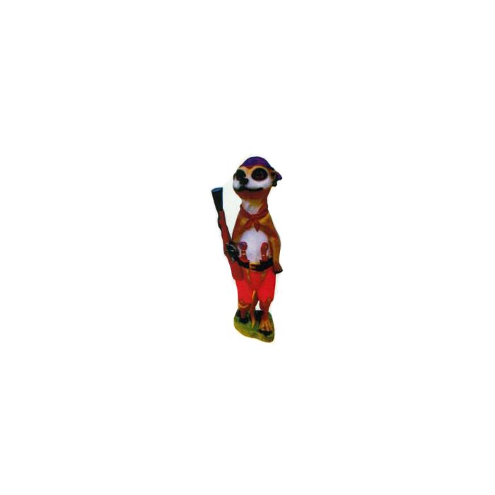 Erdmännchen als Seeräuber lebensgroß Dekorationsfigur