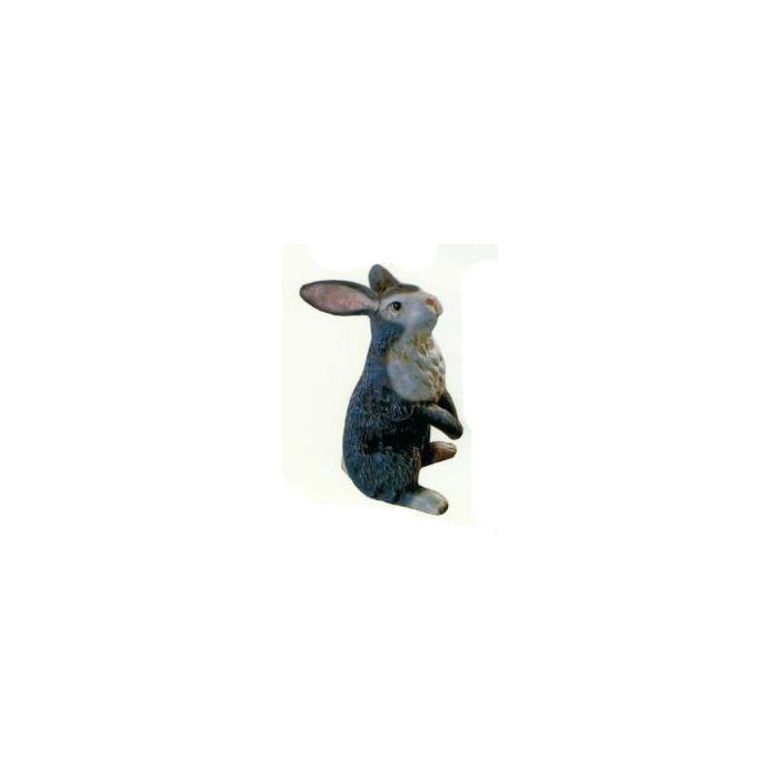 grauer stehender Hase Ostern lebensgroß Dekorationsfigur