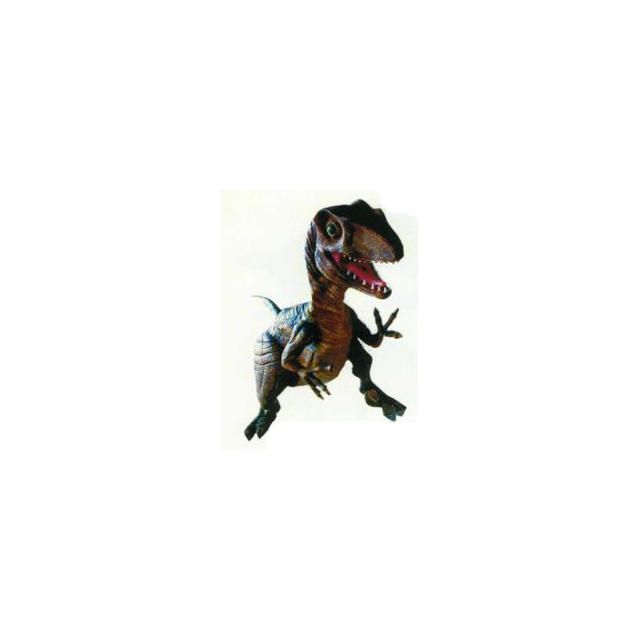 kleiner fleischfressender Dino greift an lebensgroß Deko- & Werbefigur