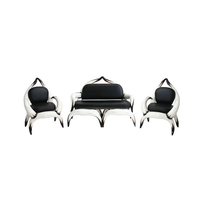 Stierhorn Sofa und Sitze lebensgroß Sitzmöglichkeit
