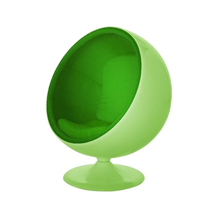 Kugelsessel grün mit grüner Polsterung keine Angabe Sitzmöglichkeit