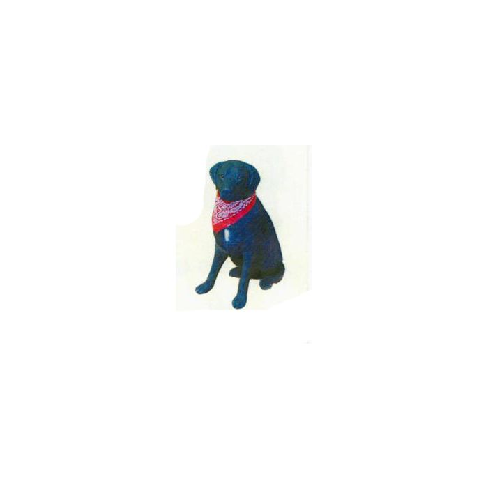 Labrador sitzend mit Halstuch lebensgroß Dekorationsfigur
