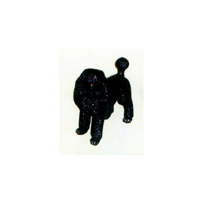 schwarzer Pudel lebensgroß Dekorationsfigur