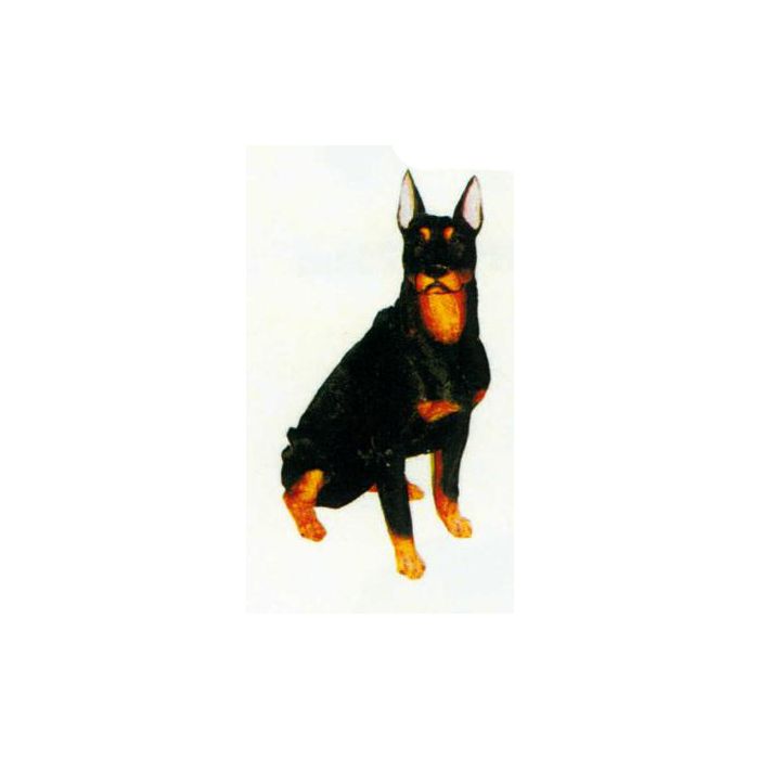 Beauceron sitzend lebensgroß Dekorationsfigur