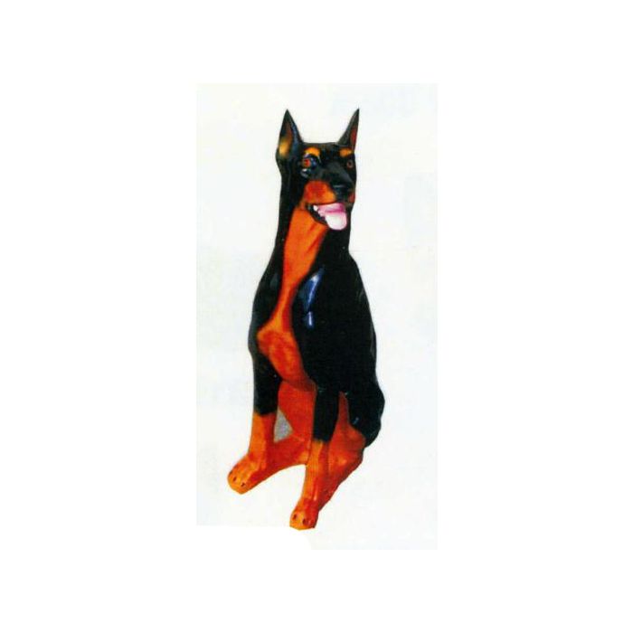 Deutscher Pinscher sitzend lebensgroß Dekorationsfigur