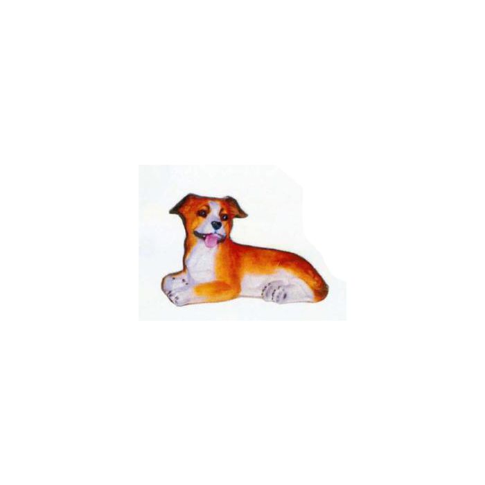 American Stafford Terrier Welpen liegend lebensgroß Dekorationsfigur
