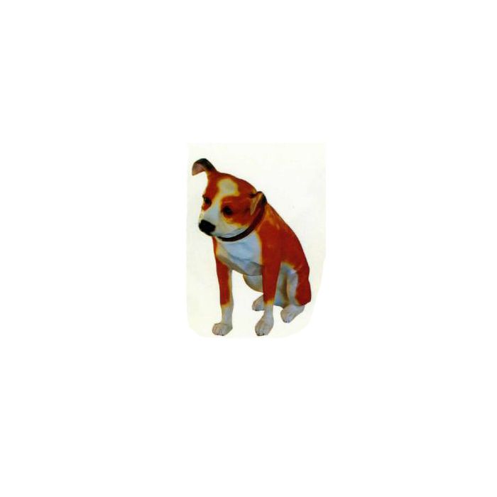 American Stafford Terrier sitzend lebensgroß Dekorationsfigur