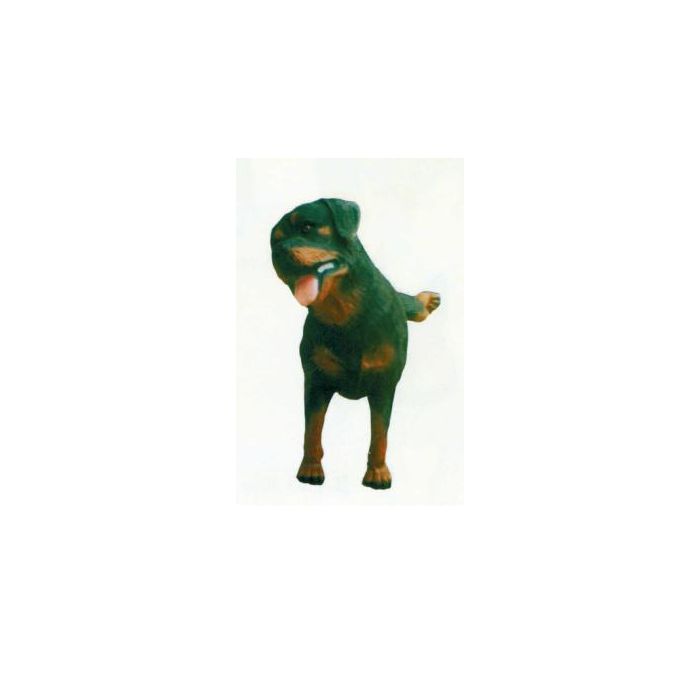Rottweiler pinkelnd lebensgroß Dekorationsfigur