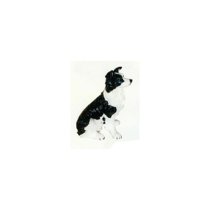 Border Collie sitzend lebensgroß Dekorationsfigur