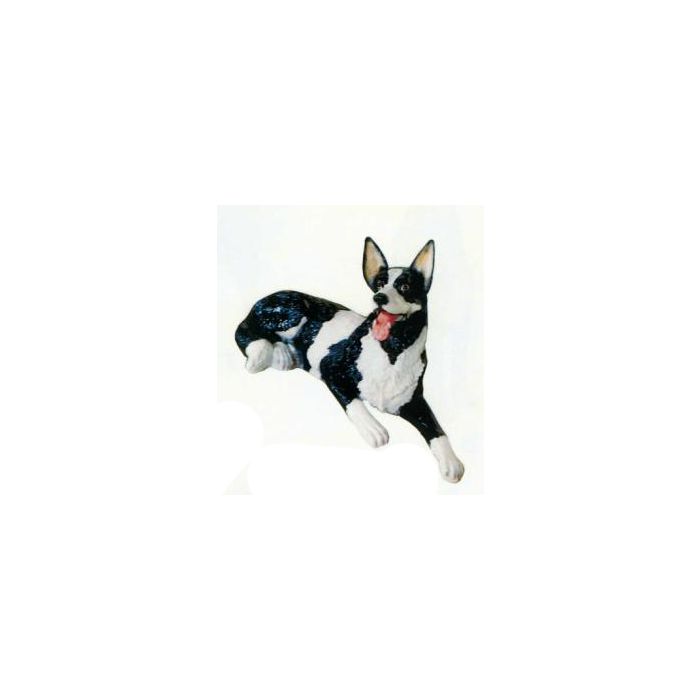Border Collie sitzend lebensgroß Dekorationsfigur
