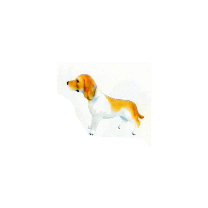 Beagle braun weiß lebensgroß Dekorationsfigur