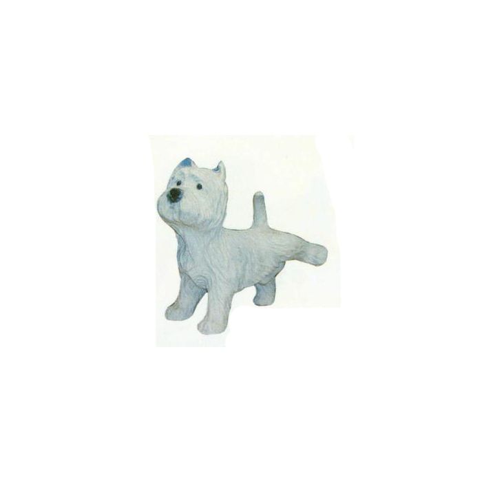 West Highland Terrier pinkelnd lebensgroß Dekorationsfigur